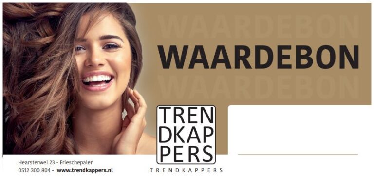 Kadobon – Trendkappers: kapsalon voor Frieschepalen, Ureterp en Omgeving.
